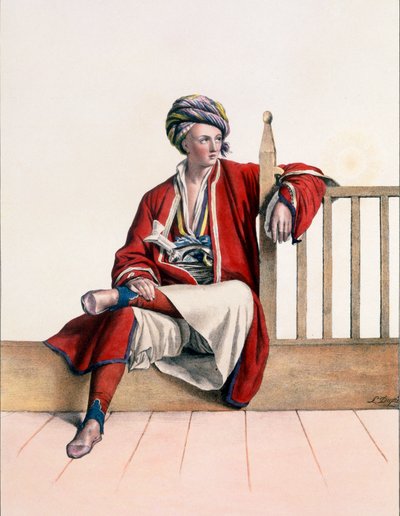 A Young Greek from Thessaly - Plate XIII, Engraved by Lemercier from 